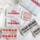 Etiquettes à coudre La Petite Maison Couture - Viva la mamma (lot de 8)