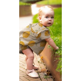 Tissu double gaze de coton Citron