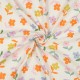 Tissu double gaze de coton Bloom pop - écru