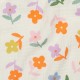 Tissu double gaze de coton Bloom pop - écru