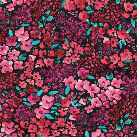 Tissu popeline de coton Magencia - noir