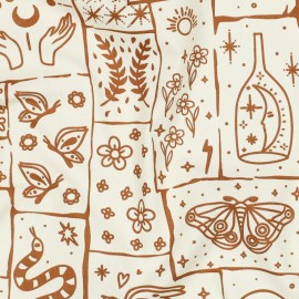 Tissu popeline de coton Mysteria