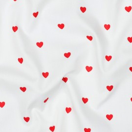 Tissu popeline de coton Petits cœurs
