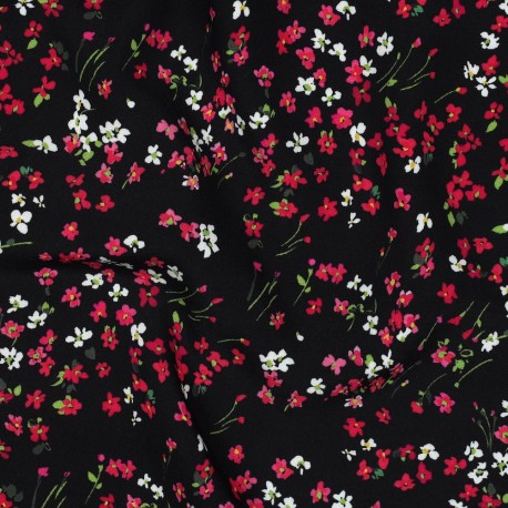Tissu TENCEL™ Midnight flower - noir