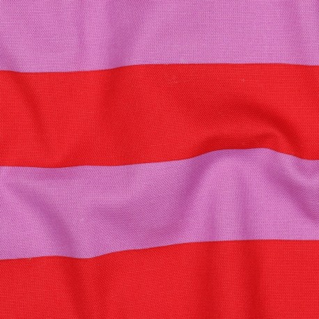 Tissu toile de coton rayé Riviera