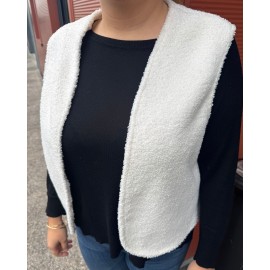 Tissu lainage bouclette envers polaire