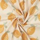 Tissu double gaze de coton Citron