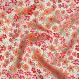Tissu jacquard Florilège - rose