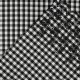 Tissu voile de coton festonné Vichy - noir