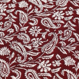 Tissu jacquard Mumbai - bordeaux