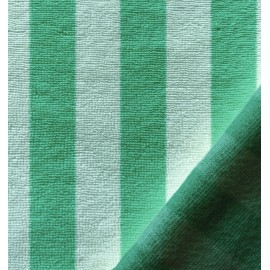 Tissu micro-éponge bambou rayé