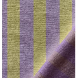 Tissu micro-éponge bambou rayé