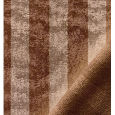 Tissu micro-éponge bambou rayé