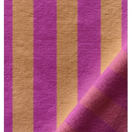 Tissu micro-éponge bambou rayé