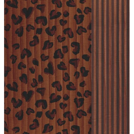 Tissu double gaze matelassé réversible Saian/Stripes