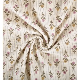 Tissu double gaze de coton Aesa - écru