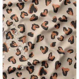 Tissu enduit spécial ciré Saian - beige foncé