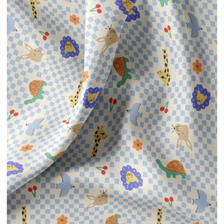 Tissu coton cretonne Joe - blanc cassé