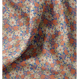 Tissu coton cretonne Bettina - bleu