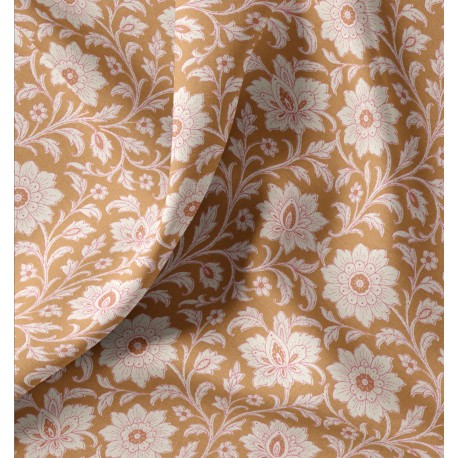 Tissu coton cretonne Shira - camel