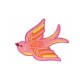 Écusson thermocollant Oiseau - rose