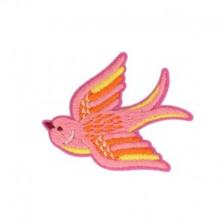Écusson thermocollant Oiseau - rose