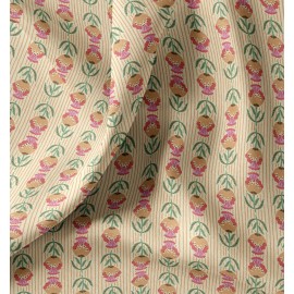 Tissu coton cretonne enduit Suri - écru