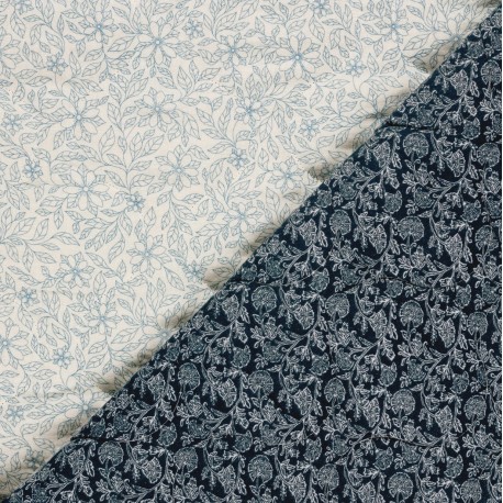 Tissu double gaze matelassé Florosée