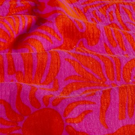 Tissu double gaze de coton Soleilla - rose