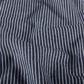 Tissu jean rayé