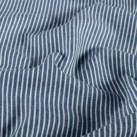 Tissu jean rayé