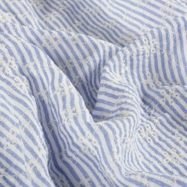 Tissu coton brodé Mana