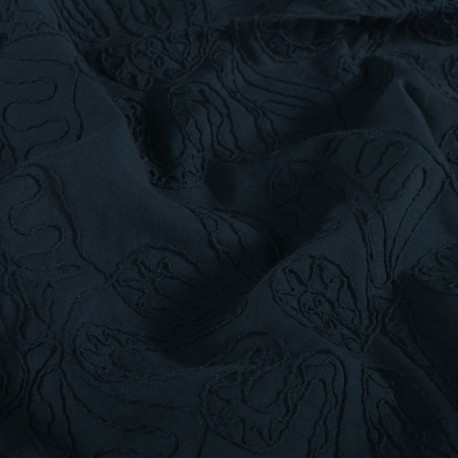 Tissu voile de coton brodé Mary