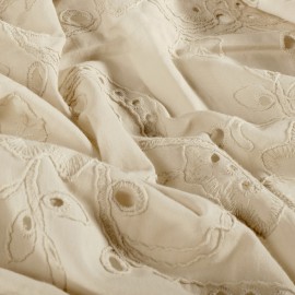 Tissu voile de coton broderie anglaise Artémis