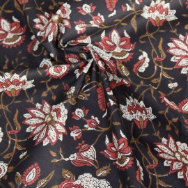 Tissu indien Sual - noir