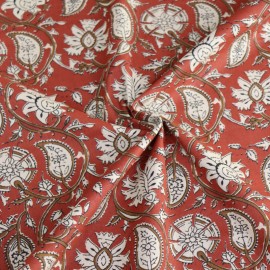 Tissu indien Raghura - terracotta