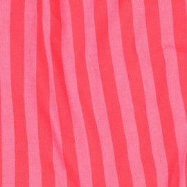 Tissu coton lavé rayé