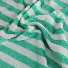 Tissu micro-éponge bambou rayé