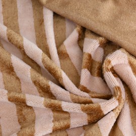 Tissu micro-éponge bambou rayé