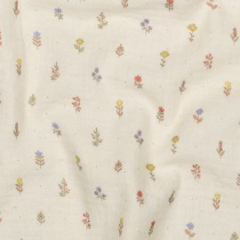 Tissu double gaze de coton Monette - écru