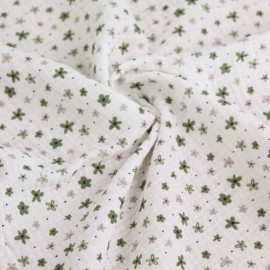 Tissu double gaze de coton Méli - blanc