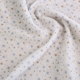 Tissu double gaze de coton Astrée - blanc