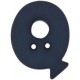 Bouton lettre Q