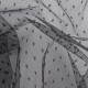 Tulle Haute qualité Plumetis point d'esprit noir x10cm