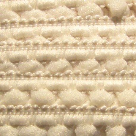 Galon mini pompon beige