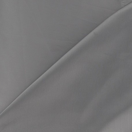 Tissu satin touché soie gris x 50cm
