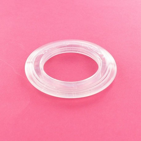 Oeillet à clipper plastique 40 mm translucide