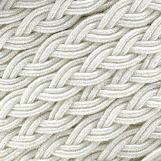 AERZETIX - C77595 - Ruban Galon Sergé à Chevrons 9 Mètres X 20 Mm - En Coton - Couleur Blanc