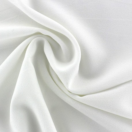 Tissu Crêpe Chemisier blanc cassé x10cm