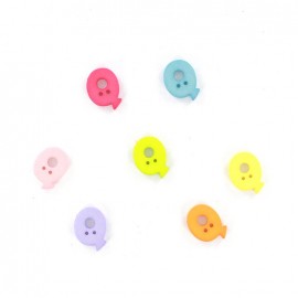 Bouton lettre Q Color